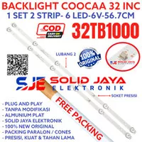 BACKLIGHT TV LED COOCAA 32 INC 32TB1000 LAMPU BL 6K 6V 6LED KANCING 6 VOLT COCA KOKA COKA KOCA 32TB 1000 32INCH 32INC 32IN