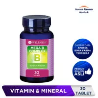 WELLNESS MEGA B COMPLEX 30 TABLET / VITAMIN B KOMPLEKS / KIMIA FARMA