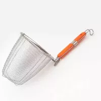 SARINGAN MIE KOCOK TEBAL / Serok Mie Stainless 14cm / Saringan Mie Stainless / Serok Mie Ayam / Saringan Mie Ayam Bakmie Ramen Pasta Stainless / Serokan Mie Kocok Gagang Kayu 14 Cm