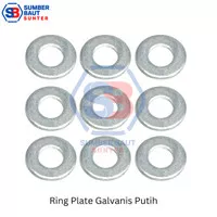 M12 Ring Plat Galvanis Putih WP Washer Plate 12mm