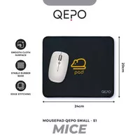 Mousepad QEPO Small S1 Motif Mice 24 x 20 cm