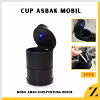 Car Ashtray Cup Asbak Mobil Tempat Abu Rokok Lampu LED