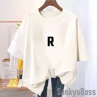 (Rb5) SANKYUBOSS - KAOS INISIAL R / ATASAN UNI LENGAN PENDEK / KAOS