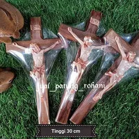 100%BERKUALITAS Salib Dinding Yesus 30 cm Kayu TERLARIS TERPERCAYA