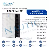 Filter untuk Sharp Air Purifier FP-FM40Y FP-F40Y-W FP-F40Y-T FZ-F40SFE