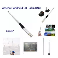 Antena 27MHz BNC CB Radio Mic Genggam HT Walkie Talkie Teleskopik HH50