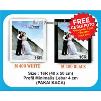 (FREE CETAK) 16R Frame Foto - Pigura Bingkai M400 40x50 Pakai Kaca