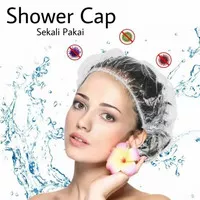 Penutup rambut kepala penutup rambut saat mandi shower cap 1x pakai