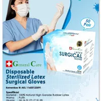 Sarung Tangan Steril General Care 6.5 / Latex Glove Size 6.5