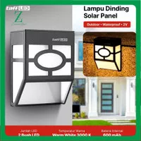 Lampu Hias Dinding LED Solar Wall Lamps Outdoor Waterproof-Warm White