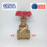 Gate Valve 1/2 inch ONDA - Stop Kran 0.5 Keran Ledeng Kuningan Get