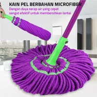 Pel putar dan peras / Alat Pel Lantai Putar Otomatis / Magic Twist Mop