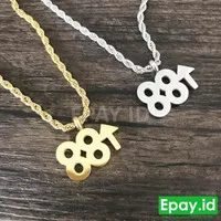 Kalung 88 Rising Hip Hop RAP Brian Rich Chigga 88Rising Gold / Silver