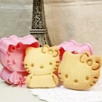 Set Cetakan Nasi / Roti / Kue Motif Hello Kitty (1 Set Isi 2)