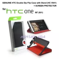 GENUINE Double Dip Flip Case for HTC One M7 (801) - Single SIM