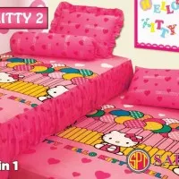 Sprei Saputra TWIN - Hello Kitty 120 x 200 cm