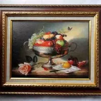 Lukisan Repro Print On Canvas - Buah-buahan