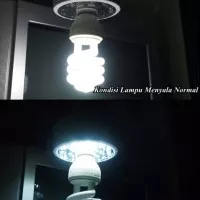 Lampu Emergency LED + Fitting + Remote listrik padam lampu lsg nyala