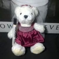 boneka Teddy bear Wedding Marun Pengantin import 25cm