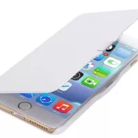 Ultra Thin Regular Pattern Magnetic Leather Case For iphone 6 - White