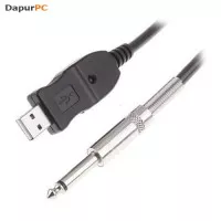 USB Guitar Link Audio Cable for PC | Mac 3M - AY14 - Black