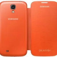 SAMSUNG FLIP COVER ORIGINAL 100% UNTUK GALAXY S4 (ORANGE)