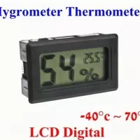 Mini LCD Digital Thermometer Hygrometer - Black