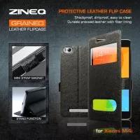 Xiaomi Mi4i Mi 4i Zineq Window Leather Flip Case Flipcase Cover Hitam