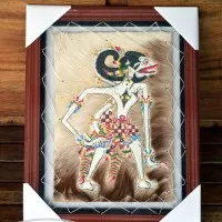 Lukisan Wayang Hanoman Si Kera Putih 35 x 45 cm2 Kulit Kambing ASLI