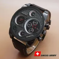 Jam Tangan Pria Swiss Army Dualtime Kulit