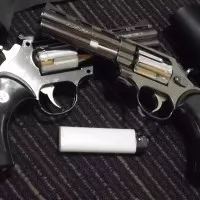 Korek Api Bara Pistol Colt Phyton Magnum Revolver + Sarung (Besar)