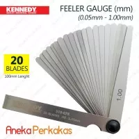 Feeler / Thickness Gauge Metric (mm) KENNEDY, 20 Blade Panjang 100mm