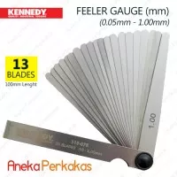 Feeler / Thickness Gauge Metric (mm) KENNEDY, 13 Blade Panjang 100mm