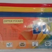 MAP PLASTIK ZIPPER TAS/ZIPLOCK BAG TAHAN AIR/DEBU SIZE DL 13cm X 25cm