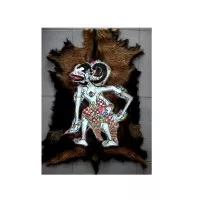 Lukisan Wayang Hanoman Kulit Kambing Full Body 90x60cm
