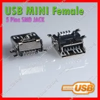 Soket Mini USB Jack Female 5 Pin Konektor tipe B
