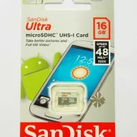 Micro SD Sandisk Ultra 16 Gb / 16Gb class 10 (up to 48MB/s) NonAdapter