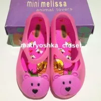 Jelly Shoes Mini Melissa Ultragirl Bear Transparent Pink Replika