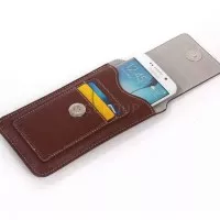 leather pouch sarung handphone iphone samsung, 4.7 5.5 inch