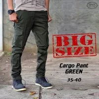 Celana Kargo Panjang Hijau | BIGSIZE | Cargo | PDL | army | Chino