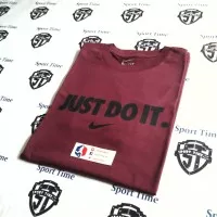 Kaos Nike / T Shirt Nike Just Do It Standart - Maroon / Black