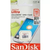 SANDISK ULTRA MICRO SD 16GB CLASS 10 48Mb/s ORIGINAL || Memory Card