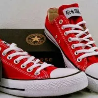 sepatu converse merah ecer +box