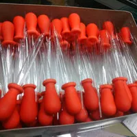 Pipet Tetes Kaca Pendek Dot Merah Box