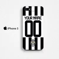 Custom (nama + nomor)  Juventus Jersey Style Case iPhone 5 5S Hard