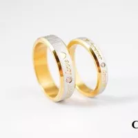 Cincin Couple - Forever Love Gold Rose Ring