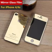 Tempered Glass Case/Cover & Screen Protector Iphone 4/4s Mirror Model