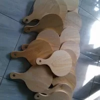 Talenan Kayu Pinus Diameter 15cm / Wooden Cutting Board/Talenan Pizza
