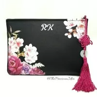 handbags pouch free nama 3D tas clutch bunga