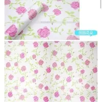 F20 Wallpaper Sticker Mawar Pink - Wallpaper Dinding